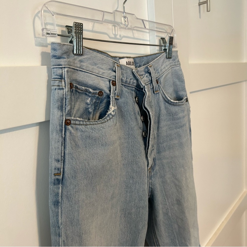 Agolde Women's Riley Clear Skies High-Rise Straight Crop Jeans in Size 27 - Picture 7 of 12
